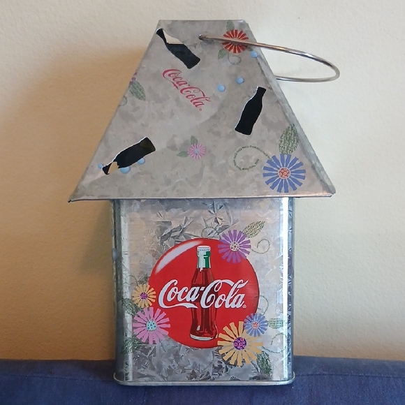 Coca Cola Other - Coca-Cola Silver and Red Metal Birdhouse